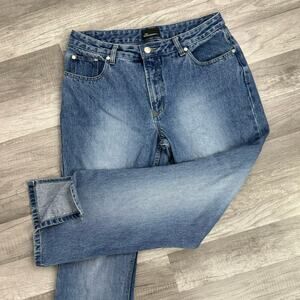 Vintage 90s Y2K Mid to High Rise Bootcut Spit Hem Jeans No Boundaries Size 13